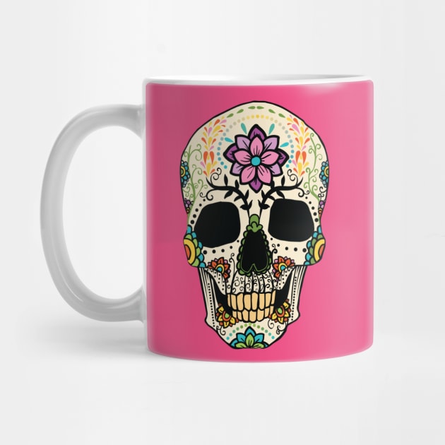 Sugar Skull with Flowers by LR_Collections